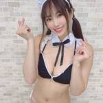 「面積が少ないですご主人様」セクシーメイド水着姿でファンを魅了【霧島聖子さん/2021年4月27日】