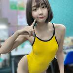 「可愛い過ぎる」「パーフェクト」イエロー競泳水着姿にファン歓喜【虹村かんなさん/2021年7月30日】