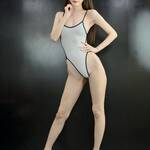 月城レミ、純白ハイレグ水着姿で魅了！「体のラインが見えちゃうね」にファン熱狂