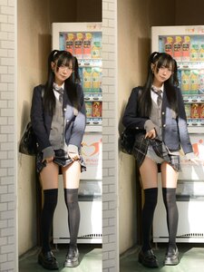 「ほらよ」 天上てんこ、眼鏡×ツインテールの至高「優等生風」制服姿で魅せる、大胆すぎるスカートめくりの衝撃！