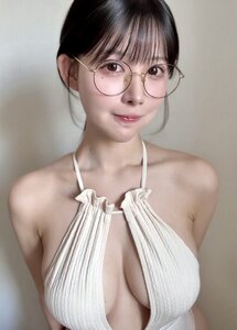 「今日のぶんの元気あげるね」 木村絵里子、純白の至高フロントオープンウェアで魅せる、圧倒的な透明感と「眼鏡美少女」の衝撃!