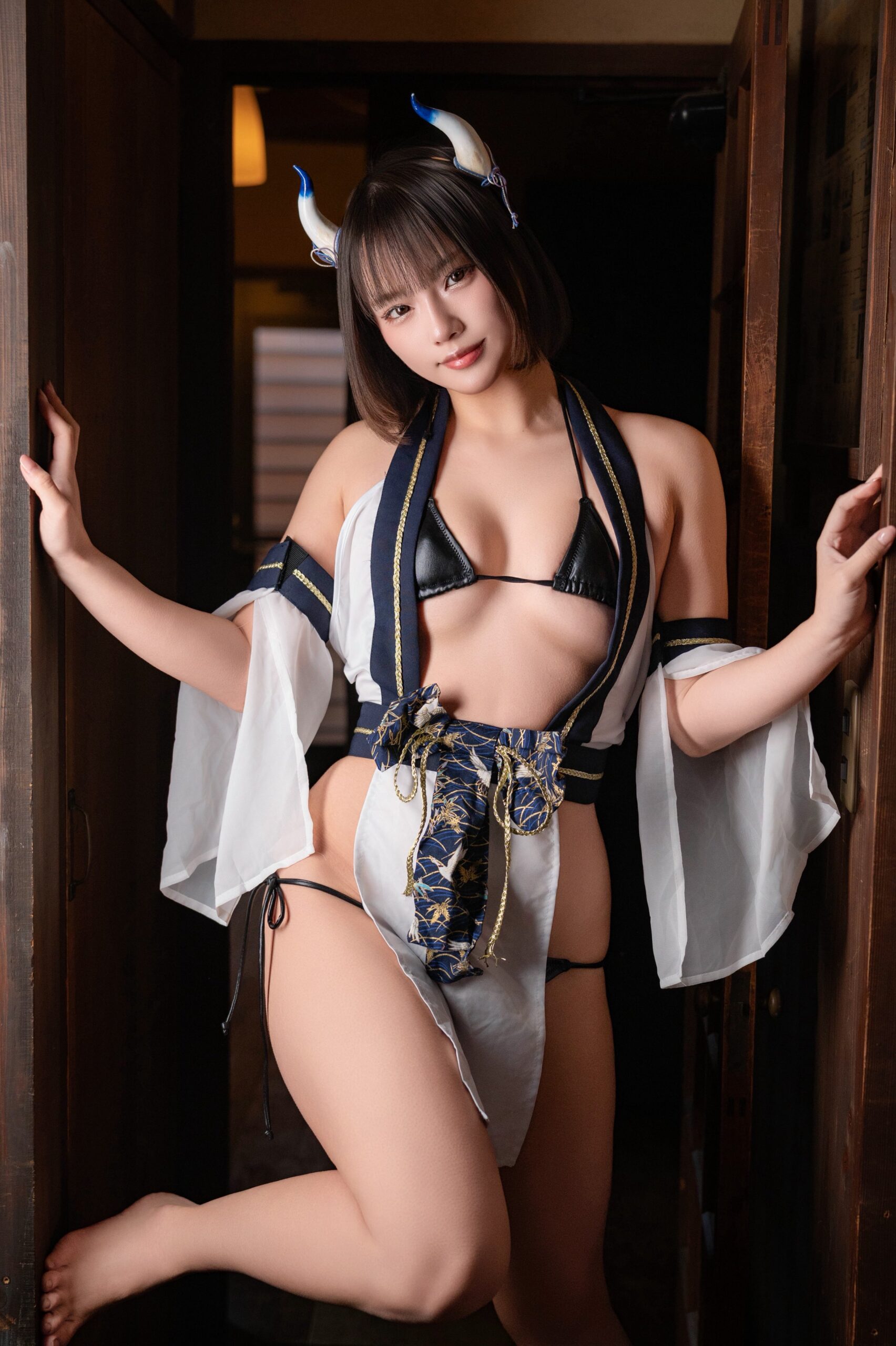 「彼女の鬼。」 橘あさひ、和装至高ビキニ×角で魅せる、圧倒的な透明感と「究極の和風セクシー」の衝撃！