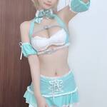 「金髪ショートメイドはいかが?」 相良ましろ、ミントブルーの至高ビキニメイドで魅せる、圧倒的な透明感と「究極のウエスト美」の衝撃!